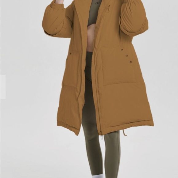 LIT Luxury Hooded Down Jacket with Drawstring Hem - Picture 6 of 8